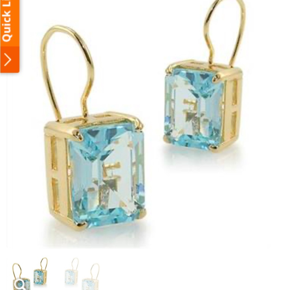 10.00 acts Naturalal blue Topaz 18k GP